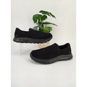 Skechers Men Flex Advantage Mcallen Black Slip Resistant Working Shoes Size 9 US